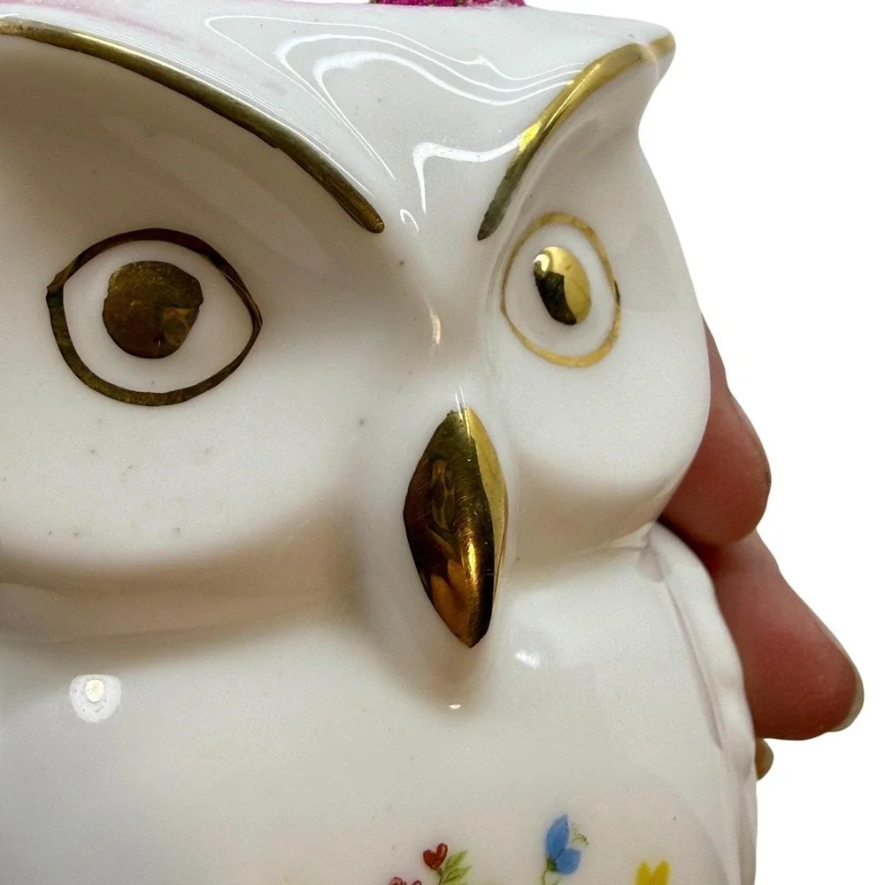 Owl Pincushion Porcelain 5.5
